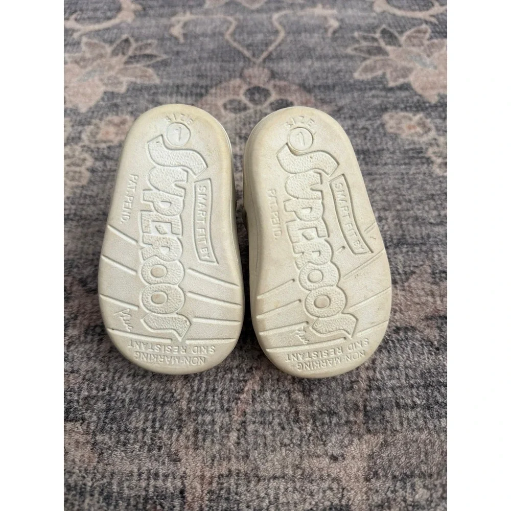 Vintage Superoos Baby Mary Jane Shoes White